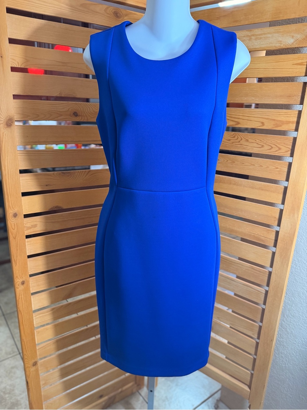 Calvin Klein Cobalt Blue Sleeveless Sheath Dress